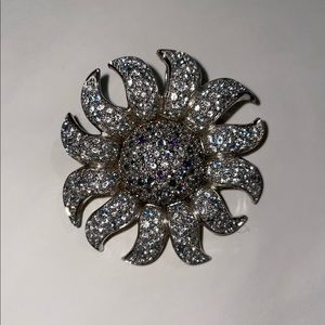 Vintage Sun Gem Brooch